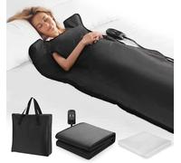 Saunadeken - Couverture infrarouge - Relaxation à domicile - Température réglable - De 45 à 80 degrés - Noir