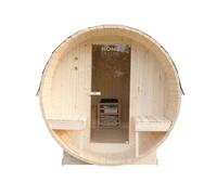 Saunas en tonneau extérieurs HOME DELUXE 'LAHTI L Deluxe' poêle de sauna et accessoires de sauna inclus, pour 4 personnes