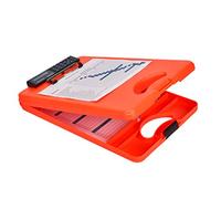 Saunders 53402 Deskmate II Safety avec calculatrice, porte-bloc sur formulaire Cartouche avec poignée, le bas, unterteiltes Compartiment intérieur, plastique, signal couleur fluo, pour DIN A4