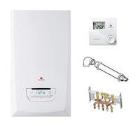 Saunier Duval ThemaPlus Condens F25 - Chaudière Gaz Murale à Condensation - Chauffage + ECS In ossier+Ventouse+Thermostat Excontrol E7