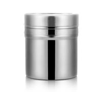 Saupoudreuse inox, saupoudreuse pour sucre glace, Sucrier en poudre avec couvercle, tamis à poussière en maille d'acier inoxydable pour la farine de cacao en poudre de poivre de sucre de cannelle(M)
