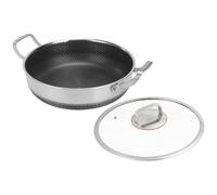 Sauteuse antiadhésive - Batterie de cuisine avec deux poignées - Poêles à frire antirouille avec couvercle - Style de cuisine haut de gamme - Grande poêle de cuisine pour une utilisation à la maison