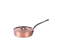 Baumalu - Sauteuse Cuivre Étamé - Ø 24 cm - Couvercle - Manche Fonte | Cuivre massif à conductibilité idéale, intérieur étamé et manche fonte riveté ; couvercle inclus, tous feux sauf induction