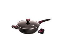 Sauteuse avec couvercle granit Pro céramique 28 cm - - Noir - Fonte Aluminium