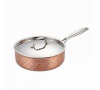 Sauteuse avec Couvercle Inox Ustensile, 26CM | Compatible tous Feux, Non Toxique, pour Cuisine