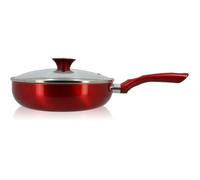 Sauteuse avec couvercle - MENASTYL - 24 cm - Aluminium - Cerise - Compatible induction