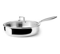 Ibili Sauteuse Triply Natural 28 cm avec couvercle – Compatible avec induction – Argent