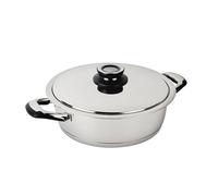 Ecovitam Sauteuse basse température 28 cm 5,5 L Inox 18/10 – Tous feux, couvercle