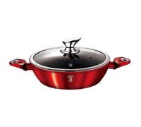 Berlinger Haus, Cocotte avec couvercle, 32 cm, Collection Burgundy, revêtement en marbre antiadhésif à 3 couches, Convient à tous les types de cuisson, y compris les plaques de cuisson à induction