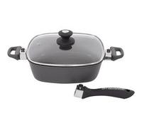 Sauteuse carrée revêtement pierre 28 cm - Schumann Professionnel - 2 poignées et 1 manche amovible