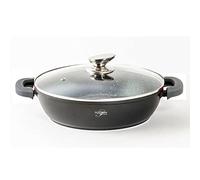 Sauteuse Cheffinger - 24 cm - Noir - Cocotte à induction anti-adhésive - Couvercle en verre