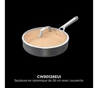 Sauteuse en céramique Ninja ExtendedLife CW90126EUI 26 cm, Revêtement antiadhésif CeramicLock, Sans ni