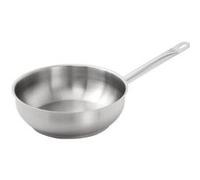 Vogue Sauteuse évasée en acier inoxydable, 240 mm/3,05 litres, toutes plaques de cuisson, compatible source de chaleur et induction, passe au lave vaisselle, poêle profonde, M923