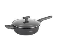 Sauteuse Fonte D'aluminium Noire 26cm Avec Couvercle Betty St26tfi De Kitchencook
