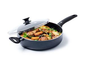 Sauteuse Greenpan Cambridge Noir Infinity 28cm + couvercle
