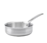 De Buyer - Sauteuse à bords droits en inox 3 couches ALCHIMY - 24 cm - Fabriquée en France, Maîtrise de la Cuisson, Inox 18/10, Tous Feux + Four, Finition Poli Brossé