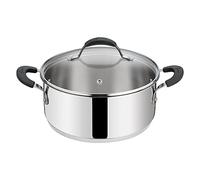 Lagostina Sauteuse Tempra 26 cm – Inox, 2 anses avec couvercle – Argent