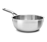 KitchenAid MultiPly 3PLY Poêle de Chef en Acier Inoxydable Sans PFAS, 20 cm/2,36 L Triply, Multiclad, Induction, Va au four jusqu'à 220°C, Lave-Vaisselle, Argent