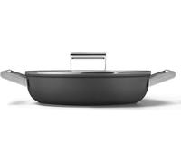 Sauteuse noir mat 28cm + couvercle - Smeg - DPF2812BLM -