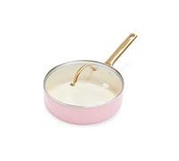 Sauteuse Rose 24 cm aluminium forgé revêtement céramique avec couvercle-Padova Reserve - - Rose - Aluminium