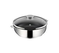 Sauteuse Salvaspazio+ Météorite avec son couvercle 28 cm en inox - Lagostina - Argent - Inox Antiadhésif inox G