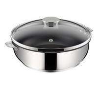 Sauteuse Salvaspazio+ Météorite avec son couvercle 28 cm en inox - Lagostina - Argent - Inox Antiadhésif inox G
