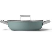 Sauteuse vert émeraude mat 28cm + couvercle - Smeg - DPF2812EGM -