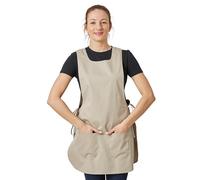 Sautez Tablier sans manches femme type blouse avec patte réglage Pressions S BEIGE
