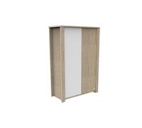 Sauthon - Armoire 2 portes Antonin chêne / blanc