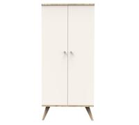 Armoire 2 Portes Avec Pieds Bois - Camille Vanille TU