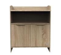 Sauthon Commode à Langer 2 Portes et Une Niche avec poignées dorées décor chêne doré