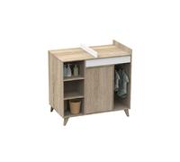 Sauthon - Commode à langer évolutive Nova blanc lin