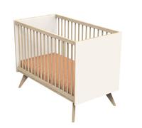 Sauthon Lit bébé 120x60 à barreaux sur Pieds décor Vanille