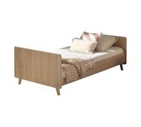 Sauthon Lit Junior 190x90cm en décor Bois chêne Suave
