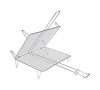 Sauvic Grille à poisson double 02590 en acier 30 x 35 cm