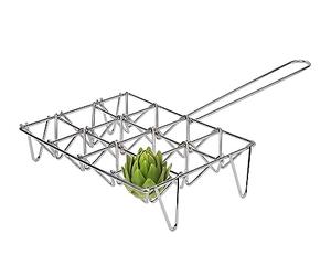 Sauvic 02625 Grille à 12 Cavités pour Légumes Acier 33,5 x 50 x 8,5 cm