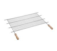 Sauvic 02758 Grille de Barbecue Inoxydable avec Manches Bois 80 x 40 cm Acier