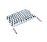 Sauvic 02797 Grille de Barbecue Inoxydable en V avec Manches Bois 80 x 44 cm 02797 Acier