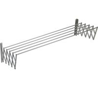 Sauvic 110 cm Corde à linge extensible en aluminium argenté Argent Taille unique