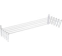 Sauvic 180 cm, étendoir à linge extensible avec revêtement en plastique, couleur argent, taille unique