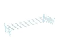 Sauvic 89808 Séchoir à Linge Extensible Métal Plastifié Blanc 150 x 13,5 x 26,5 cm