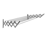 Sauvic 90860 Séchoir à Linge Extensible Inoxydable avec 10 Barres en Aluminium 120 x 13,5 x 26,5 cm