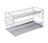 Sauvic 90970 Égouttoir à Vaisselle pour 20 Assiettes Inoxydable 49 x 22,5 x 27 cm