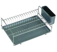 Sauvic 90990 Égouttoir à Vaisselle Inoxydable avec Plateau Gris 38,5 x 25 x 12 cm.