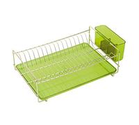 Sauvic 91030 Égouttoir à Vaisselle Inoxydable avec Plateau Vert 38,5 x 25 x 12 cm.