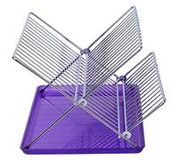 Sauvic 91035 Égouttoir à Vaisselle Pliable Inoxydable Violet 36,5 x 26 x 22 cm