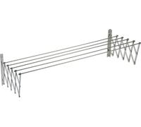 Sauvic Corde à linge extensible en acier inoxydable 160 cm Argent Argent One Size