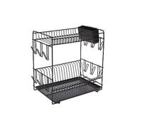 Sauvic Égouttoir à Vaisselle Acier Plastifié Noir 43 x 25 x 41,5 cm. cm
