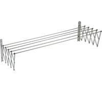 Sauvic - Fil à linge télescopique en acier inoxydable, 140 cm, argent, taille unique