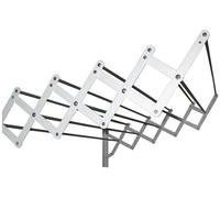 Sauvic - Fil à linge télescopique recouvert de plastique, 10 tiges de 120 cm, argent, taille unique